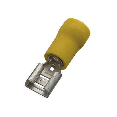 Csúszósaru hüvelyű sárga szigetelt 4,0-6,0/9,8x1,1 PVC 100db/cs