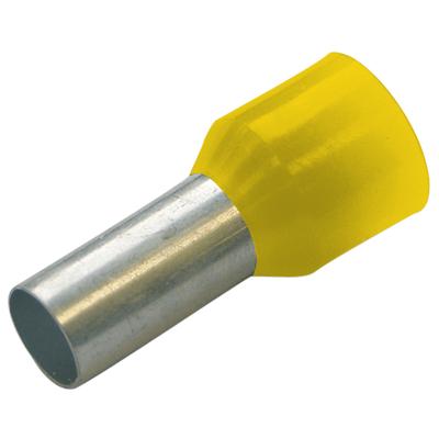 Haupa érvéghüvely, sárga, vezeték keresztmetszet 6, hossz 18 - 100 db / cs