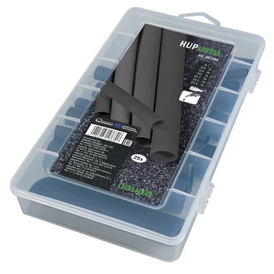 Haupa készlet HUPshrink31DW-A kettős falú 3:1 belső ragasztó felülettel - 25 részes