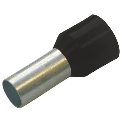 Haupa érvéghüvely, fekete, vezeték keresztmetszet 1.5, hossz 8 - 100 db / cs